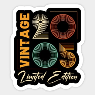 Vintage 2005 Birthday Sticker